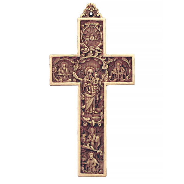 Byzantine Cross in Alabaster - 6.5-Inch