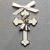 First Communion White Enamel Cross with Girl 3.5"
