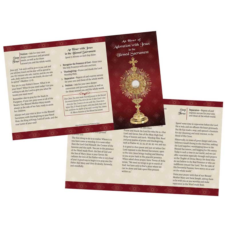 An Hour of Adoration Trifold Pamphlet - Single or Bulk