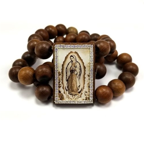 Our Lady of Guadalupe Bracelet with Rhinestones