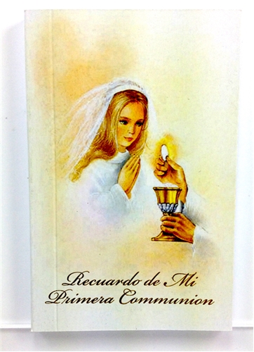 Small First Communion Prayer Book in Spanish - Girl