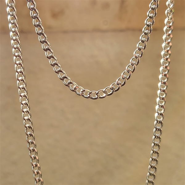 24-Inch Endless Stainless Steel Heavy Curb Chain - Single or Bulk