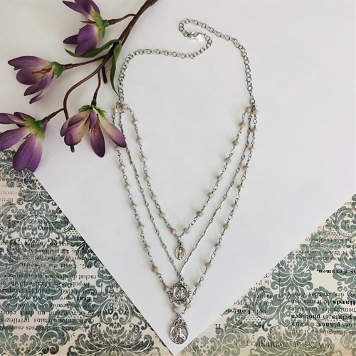 Vintage Inspired Multi-Strand Necklace, Cora