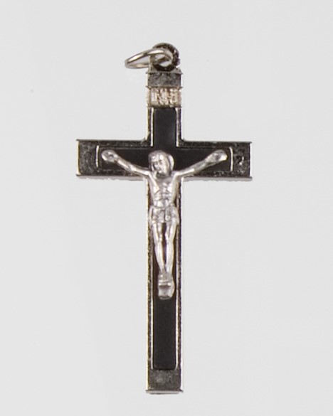 Black Wood and Metal 1.75&quot; Crucifix