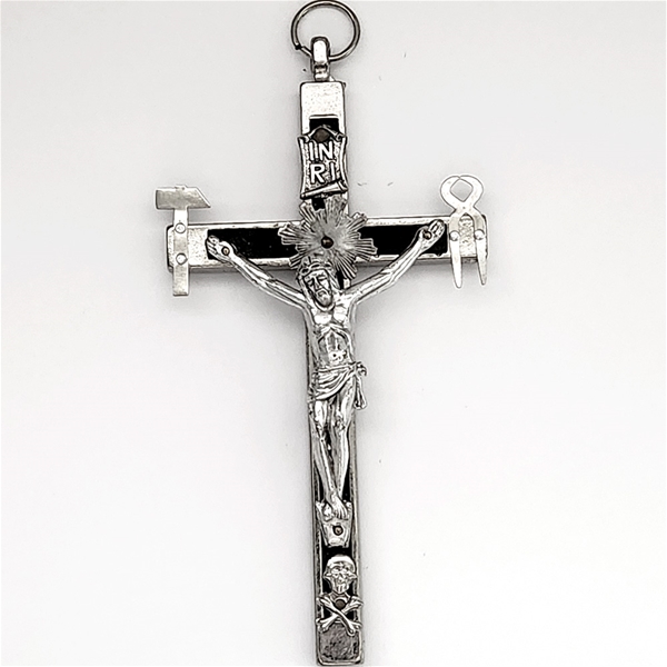Metal Bound Crucifix - La Salette - &quot;Hammer &amp; Pincers&quot;