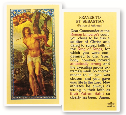 St Sebastian Laminated Prayer Card