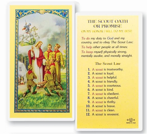 Boy Scout Law Laminated Holy Cards