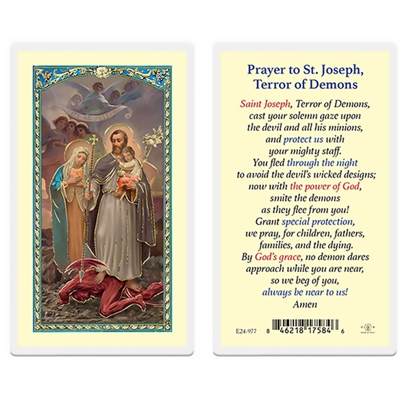 Saint Joseph - Terror of Demons Laminated Prayer Card