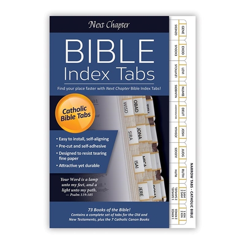 Catholic Bible Index Tabs - Narrow, Vertical Style