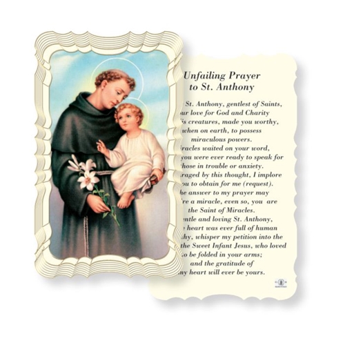 Unfailing Prayer to St. Anthony Linen Prayer Card