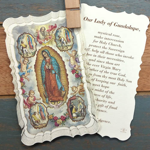Our Lady of Guadalupe - Mystical Rose Prayer Card