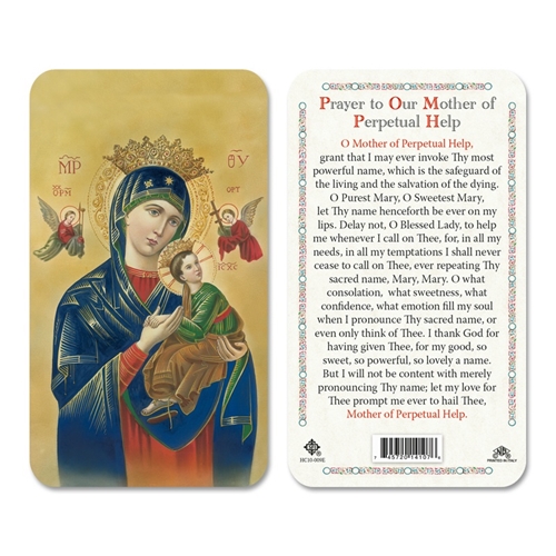 Our Mother of Perpetual Help Plastic Prayer Card