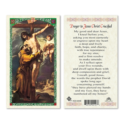 Prayer to Jesus Crucified Laminated Prayer Card