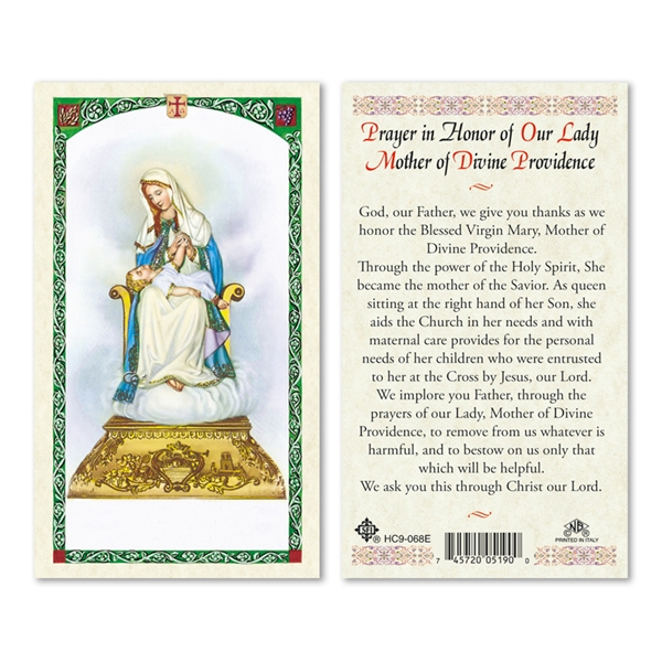 Our Lady of Divine Providence Laminated Prayer Card