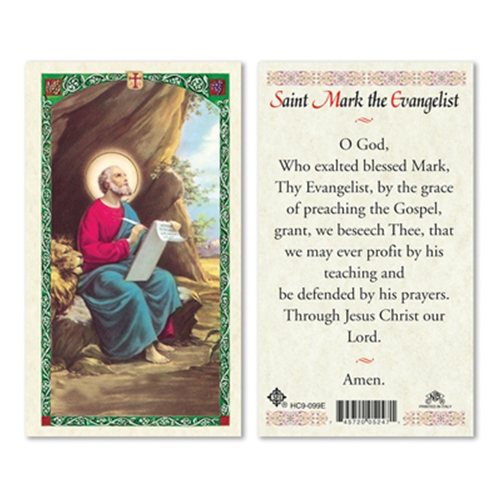 Saint Mark Laminated Prayer card