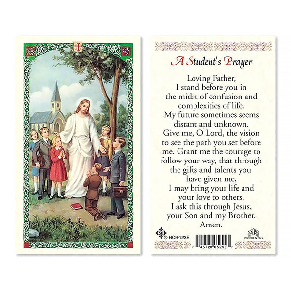 A Student&#39;s Prayer Laminated Prayer Cards
