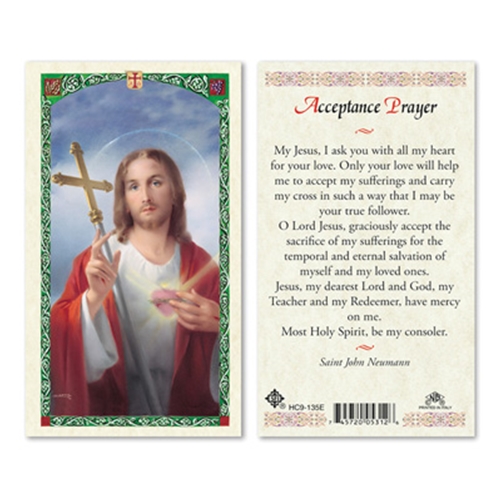 Acceptance Prayer Laminated Prayer card