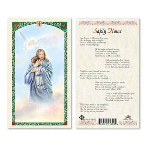 Safely Home Laminated Prayer Card