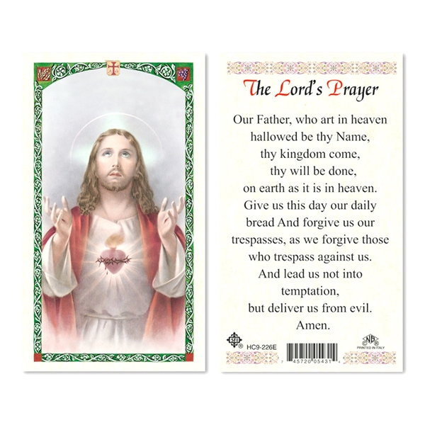 The Lord&#39;s Prayer Laminated Prayer Card