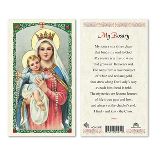 My Rosary Laminated Prayer Card
