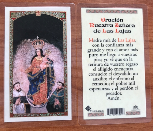 Oraci&#243;n Nuestra Se&#241;ora de Las Lajas Prayer Card