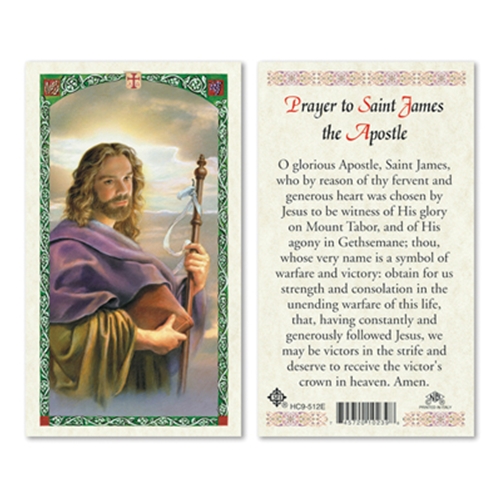 Saint James the Apostle Laminated Prayer Card