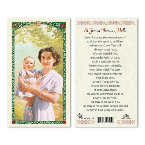Saint Gianna Beretta Molla Laminated Prayer Card
