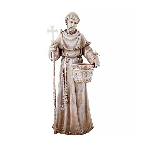 Saint Francis Planter Statue with Solar Light