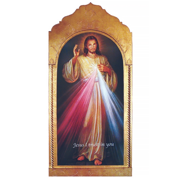 Divine Mercy Florentine Plaque - 21 x 45-Inch