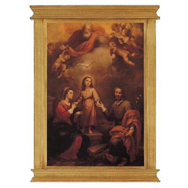Holy Family by B. Murillo Plaque - 22 x 30-Inch