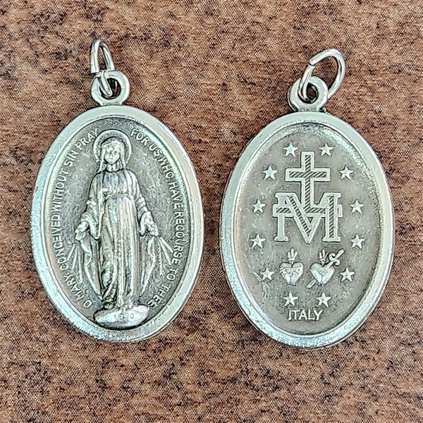 Miraculous Medal Oval Medal