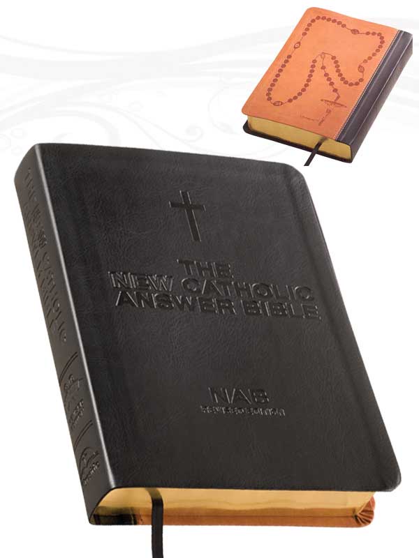 The New Catholic Answer Bible (NABRE) - LARGE PRINT - Black and Tan Cover
