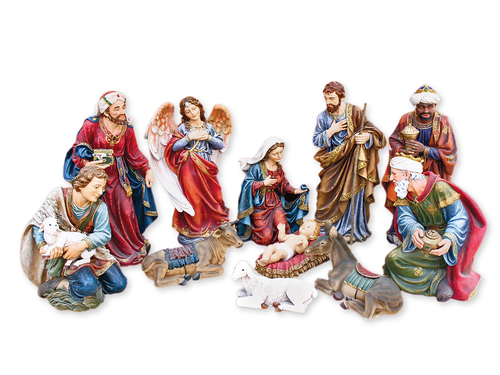 24-Inch Vibrant Nativity Set - 11 Pieces