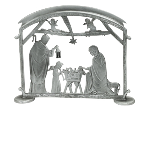 Pewter Holy Family Nativity Stand in Gift Box