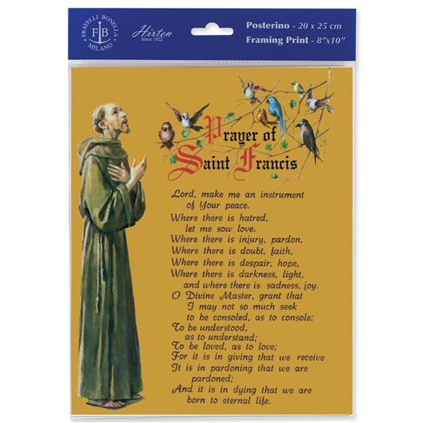 Prayer of St. Francis Framing Print - 8&quot; x 10&quot;
