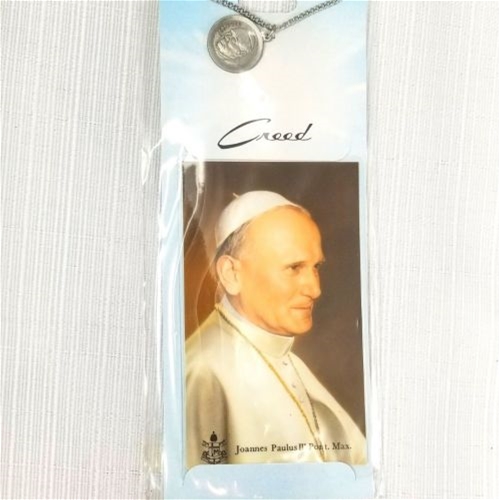 Pope John Paul II Pewter Necklace