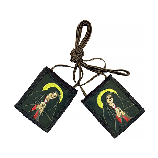 Black Scapular of the Seven Sorrows of Mary - 100% Wool