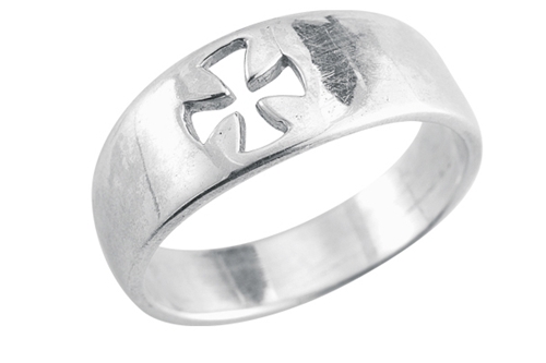 Pierced Cross Faith Ring sizes 6 - 12
