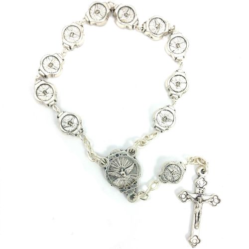 Holy Spirit Silver-Colored Finger Rosary