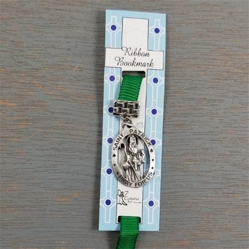 St Patrick Green Ribbon Bookmark