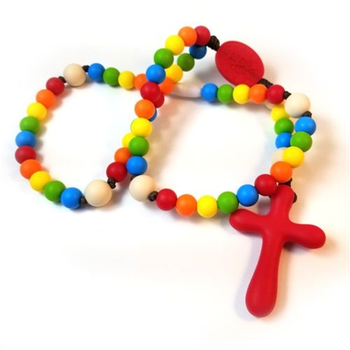 Rainbow Silicone Breakaway Chews Life Rosary