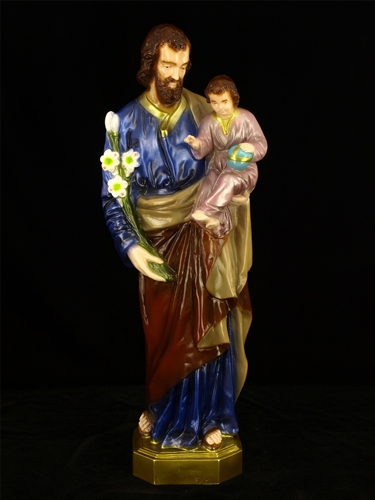 St Joseph &amp; Child Vinyl Statue - 24 Inches
