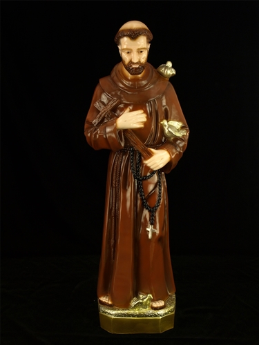 St Francis Vinyl Statue - 32 inches Tall
