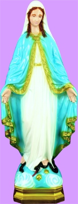 24 inch Our Lady Of Grace - Color Finish Plastic Outdoor Statue