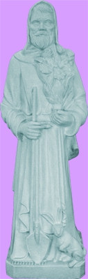 24-Inch Saint Fiacre Garden Statue - Choose Finish