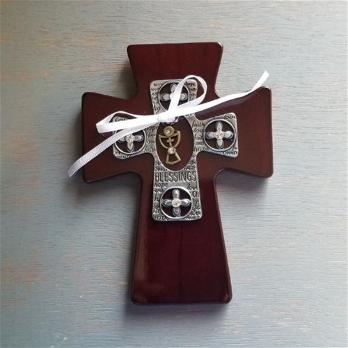 Cherry Wood First Communion Cross