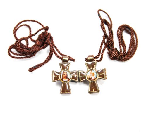 Our Lady of Mt Carmel Cross Badge Scapular