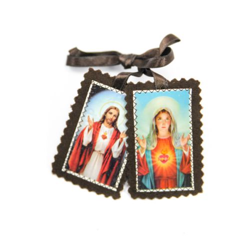 Brown Immaculate Heart - Sacred Heart Scapular
