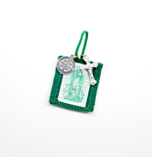 Green Immaculate Heart Wallet Scapular