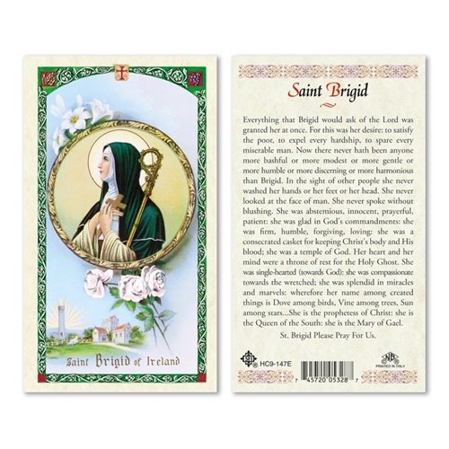 Saint Brigid Laminated Prayer Card